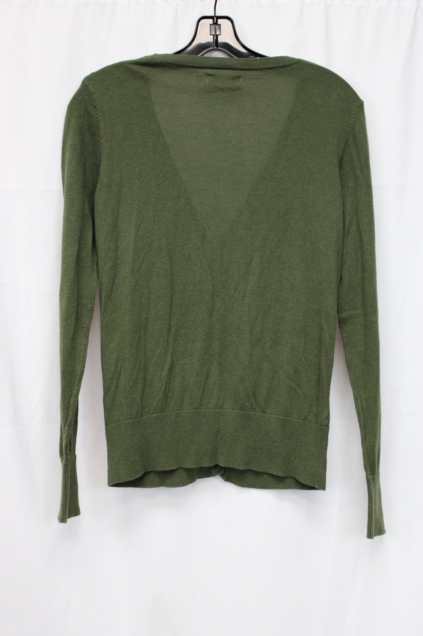 Faded Glory Button Up Cardigan, Green, Women’s S