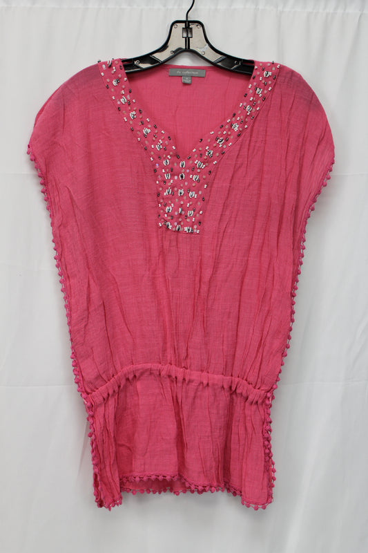 Ny Collection Short Sleeve Blouse, Pink, Women’s M
