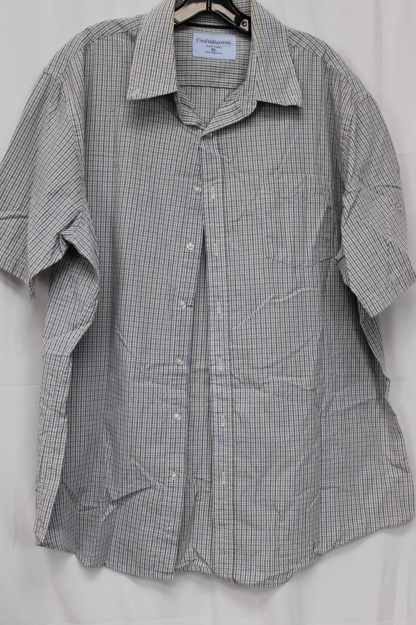 Croft & Barrow Plaid Button Up Shirt, Men’s XL