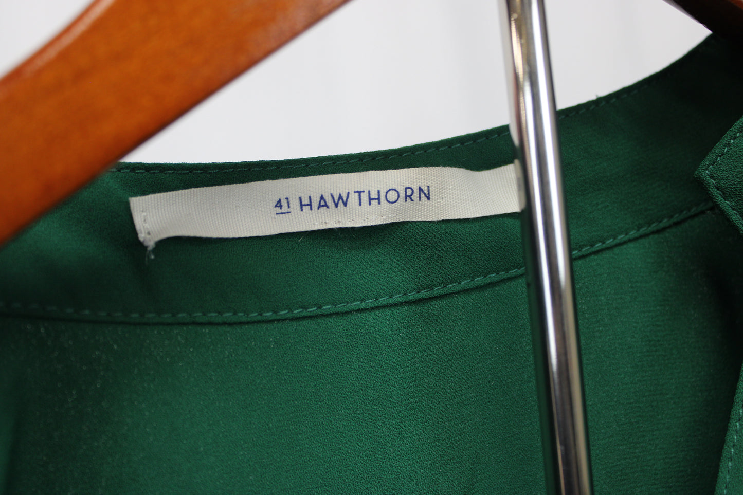 41 Hawthorn Long Sleeve Buttoned Blouse, Green, Women’s S