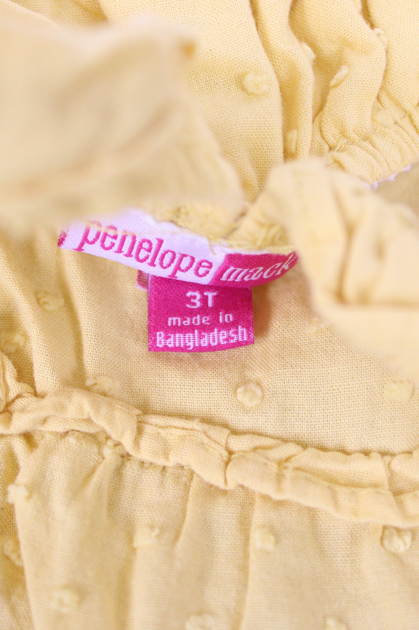 Penelope Mack Dress, Yellow, Girls 3T