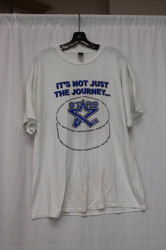 Gildan Stars Short Sleeve T-Shirt, White, Men’s XL