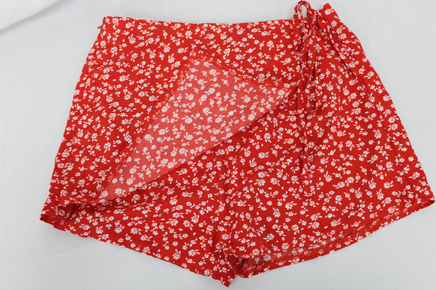 SHIEN Floral Skort, Red, Women’s Petite M