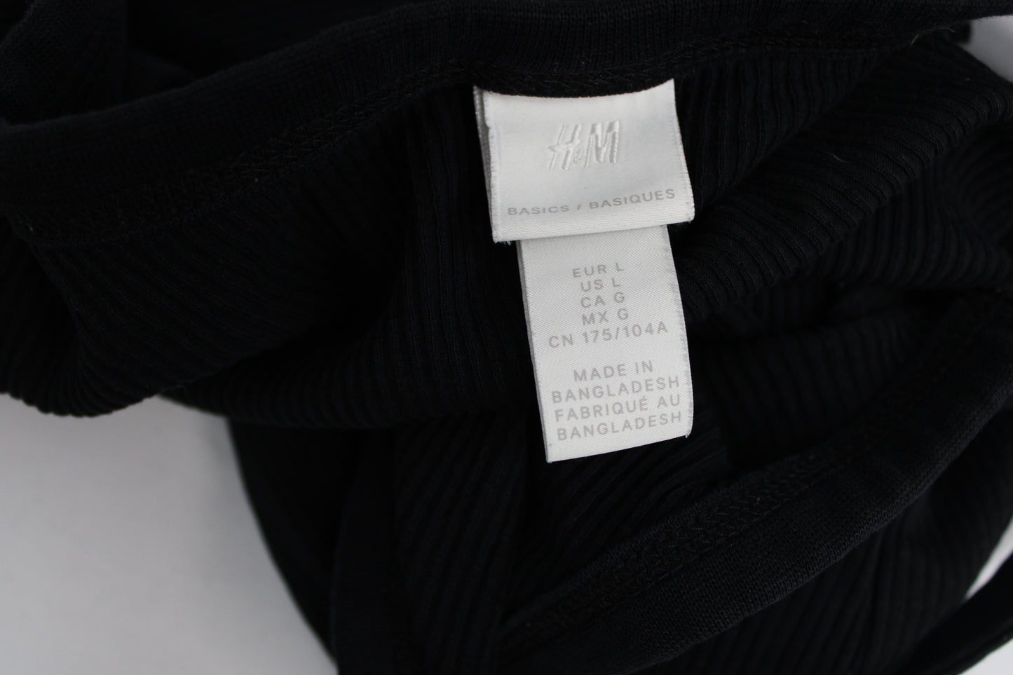 H&M Ribbed Tank Top Dress, Black, Women’s L