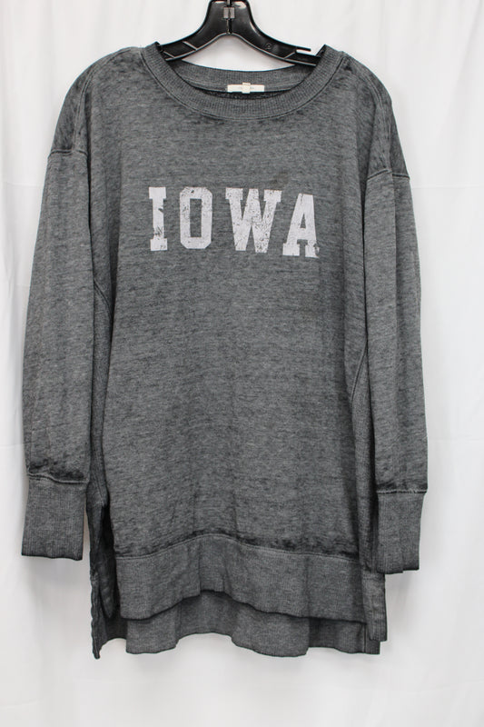 Maurice’s Long Sleeve IOWA Sweater, Gray, Women’s XL