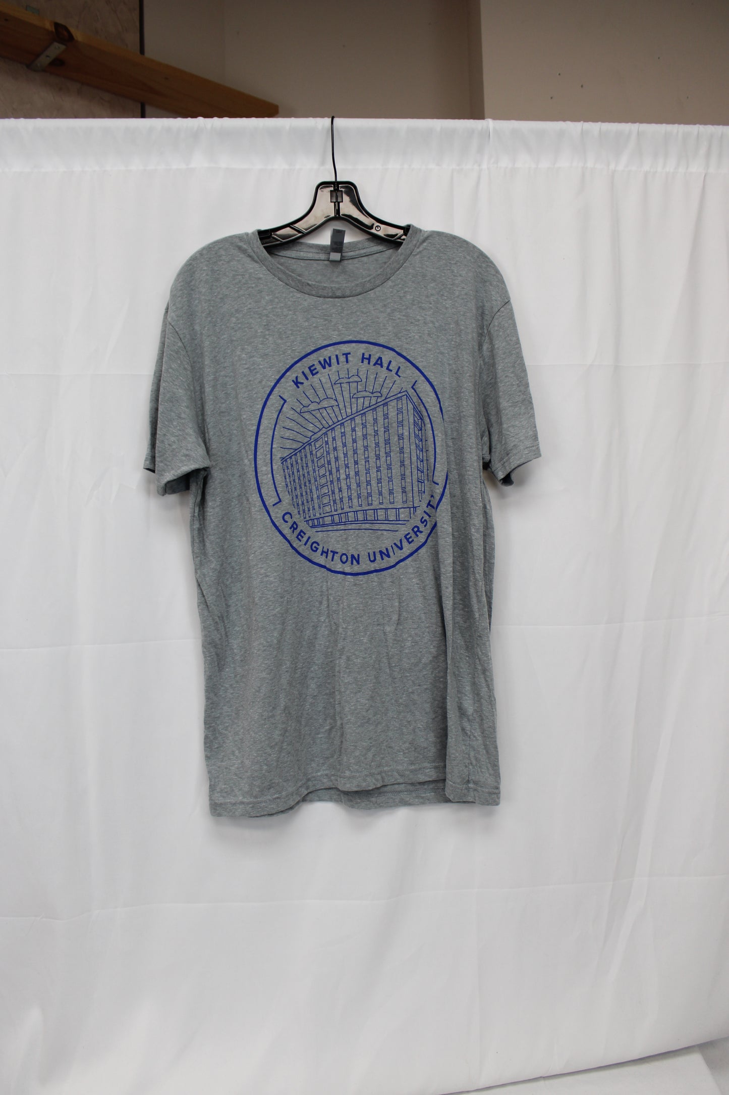Next Level Apparel Kiewit Hall Creighton University T-Shirt, Gray, Men’s L