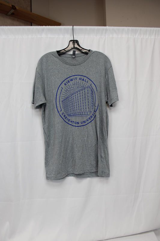 Next Level Apparel Kiewit Hall Creighton University T-Shirt, Gray, Men’s L