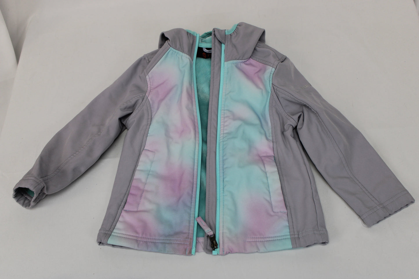Free Company Tie Dye Winter Jacket, Gray/Blue/Purple, Girls 5/6