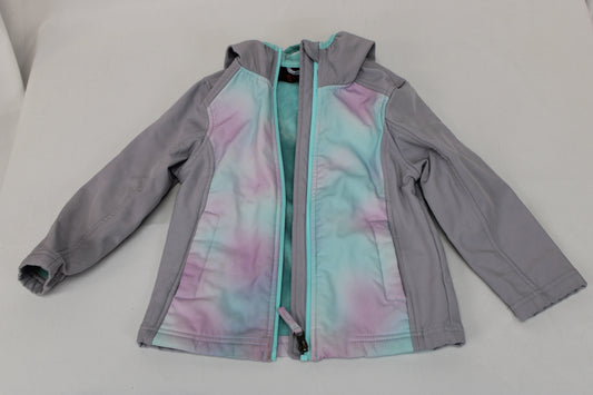 Free Company Tie Dye Winter Jacket, Gray/Blue/Purple, Girls 5/6