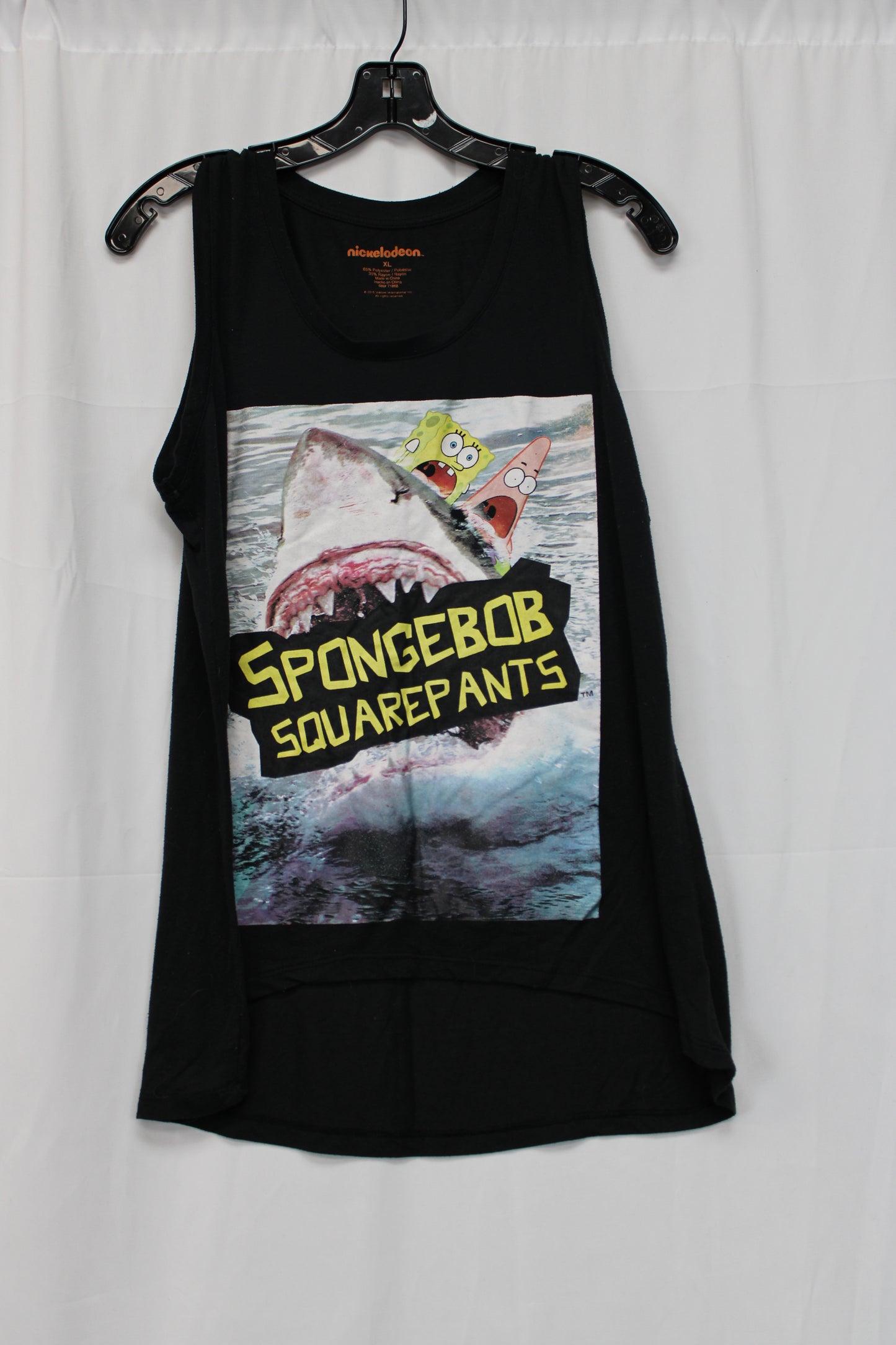 Nickelodeon SpongeBob SquarePants Tank Top, Black, Men’s XL
