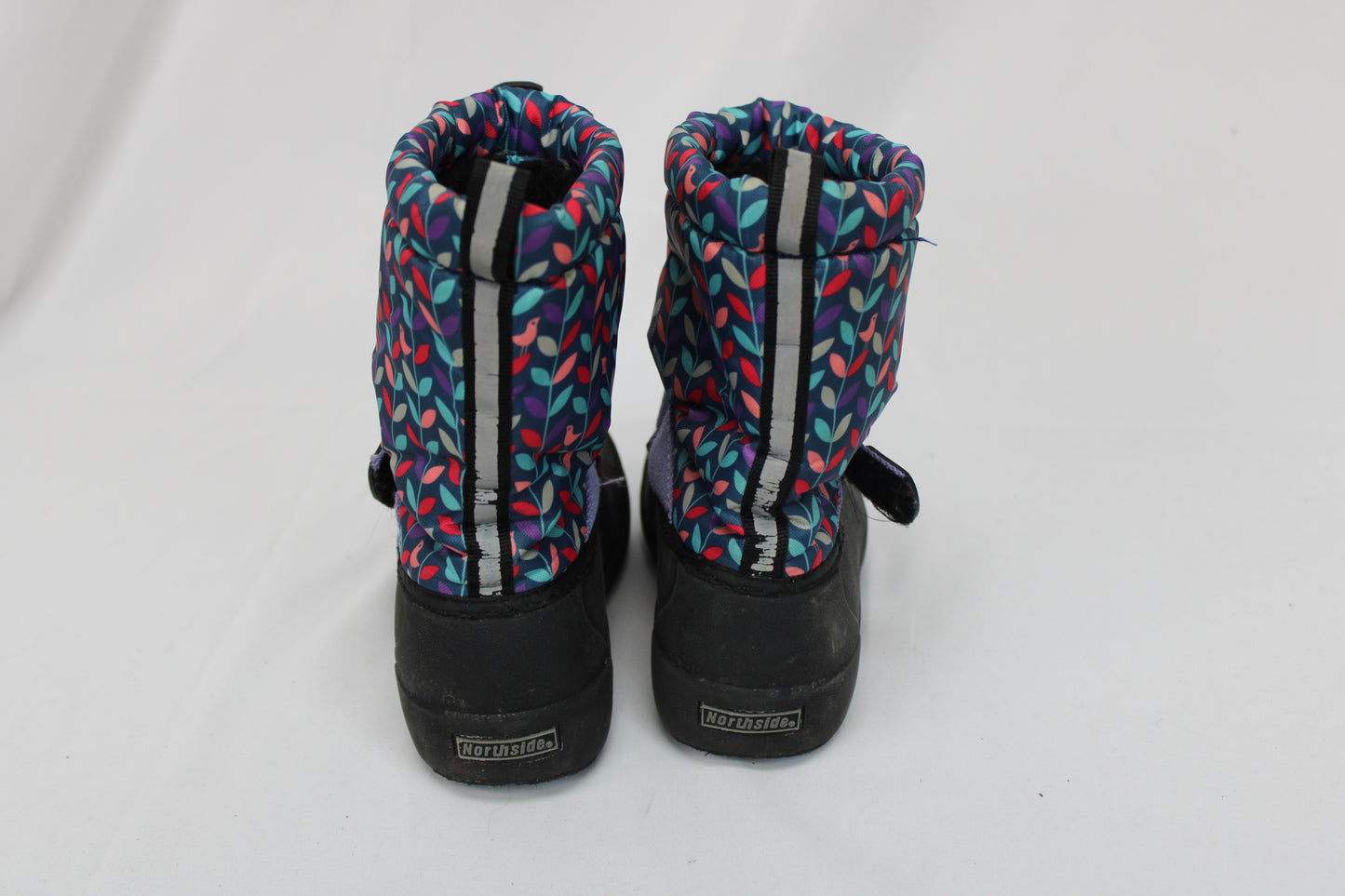 Northside Thinsulate Floral Snow Boots, Black, Youth 13