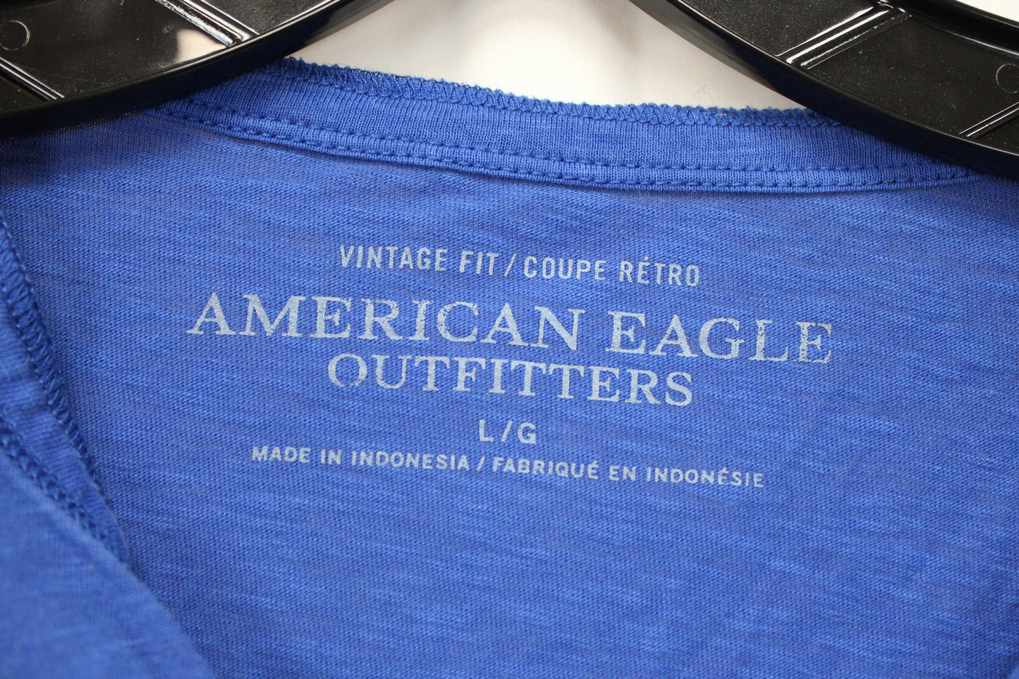 American Eagle Outfitters Long Sleeve Collared Shirt, Blue, Men’s L