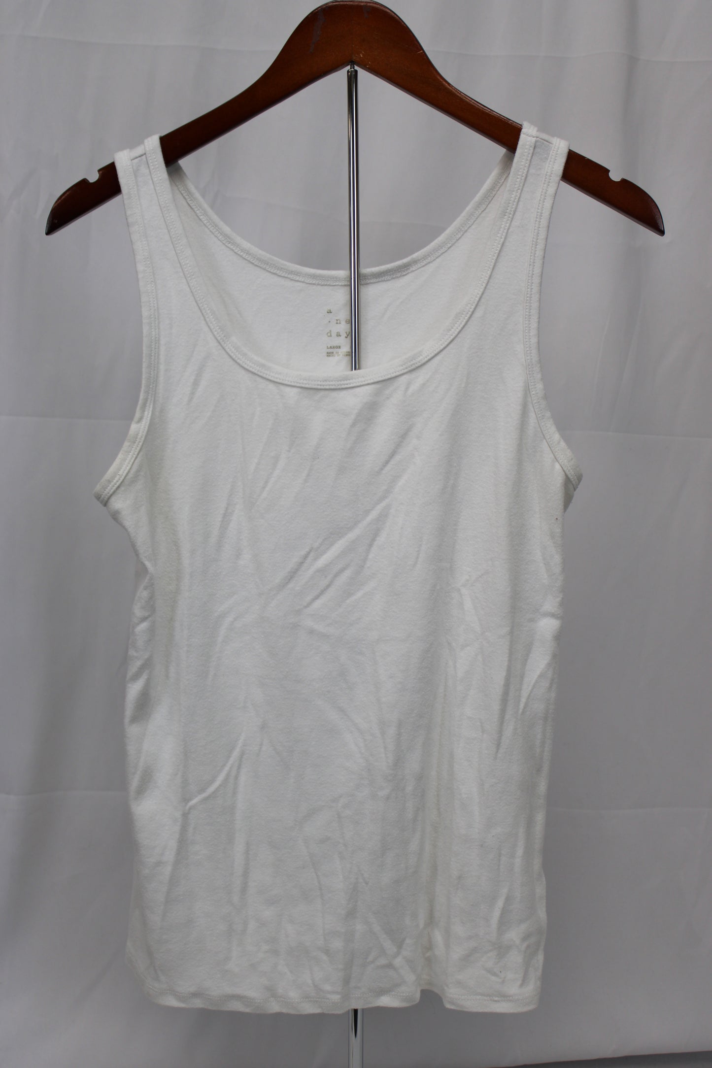 A New Day Everyday Tank Top, White, Women’s L