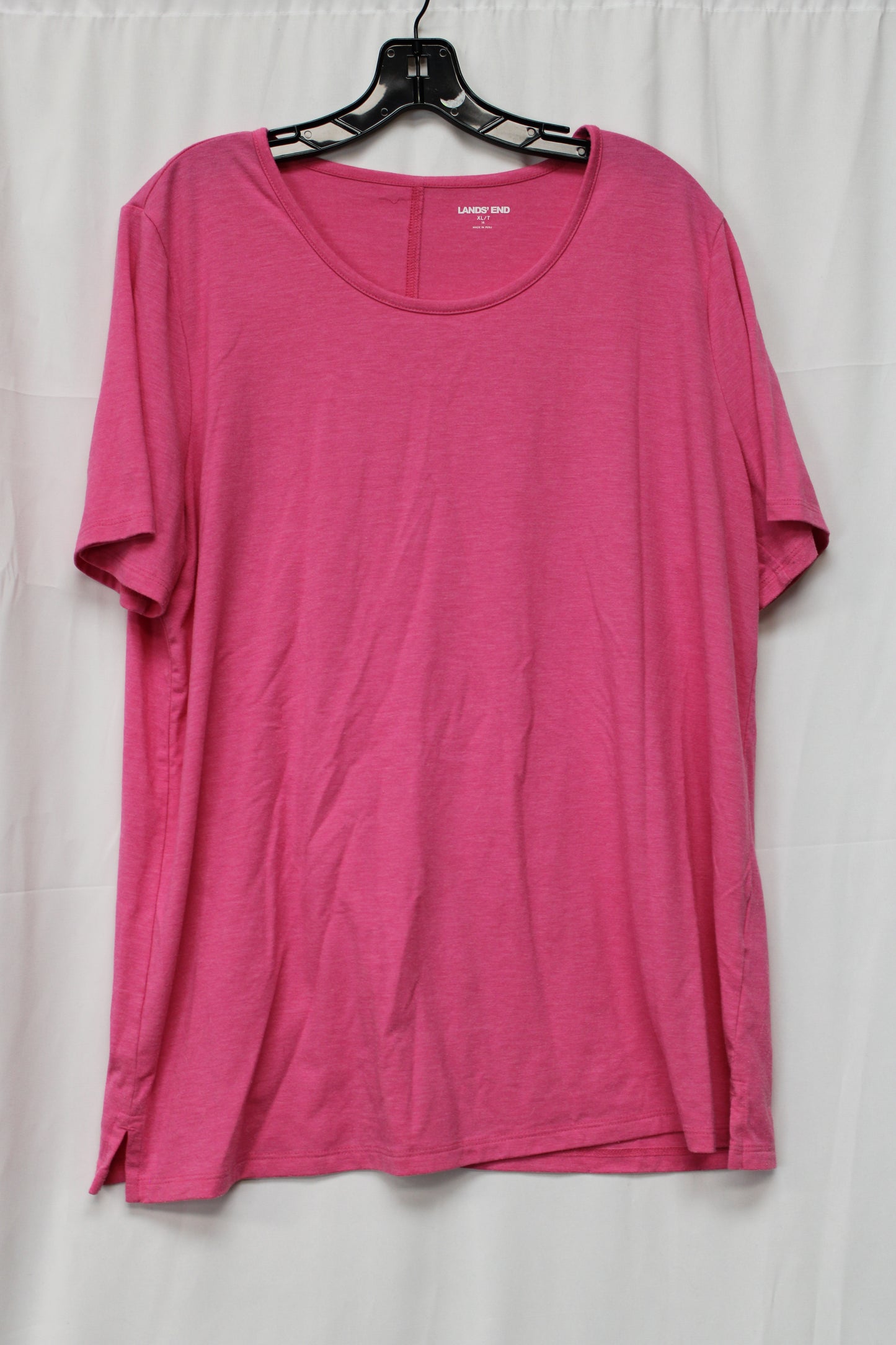 Land’s End Everyday Short Sleeve Shirt, Pink, Women’s XL