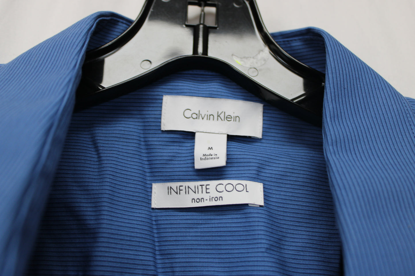 Calvin Klein Infinite Cool Long Sleeve Button Up Shirt, Blue, Men’s M
