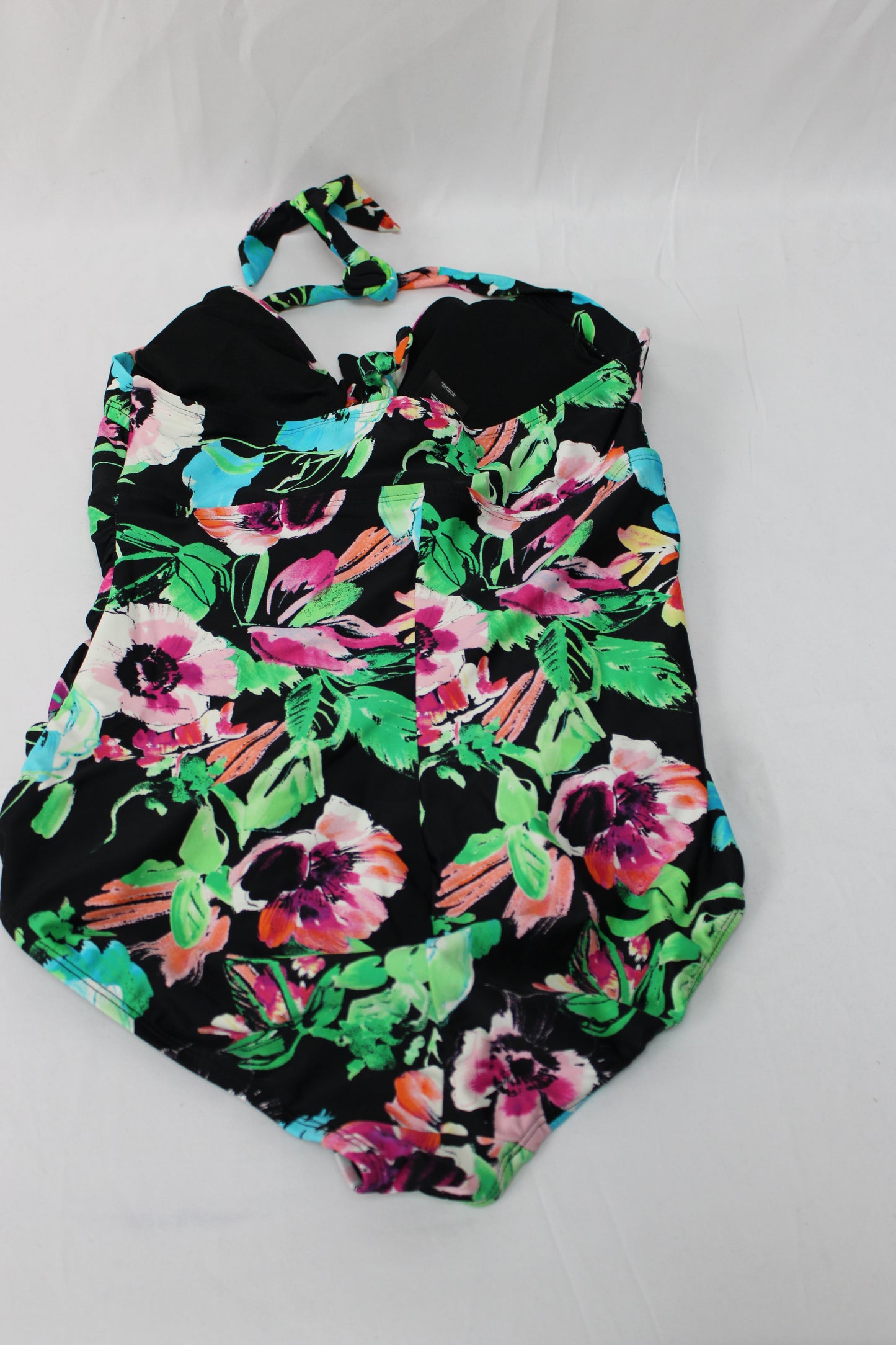 Catalina Tie Front Floral One Piece, Women’s L