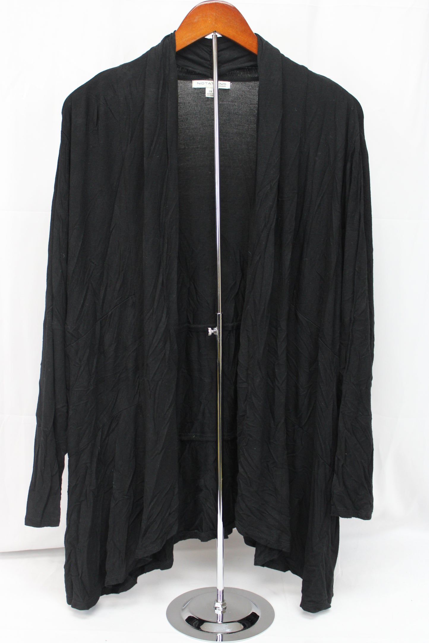 Notations Cardigan, Black, Women’s XXL