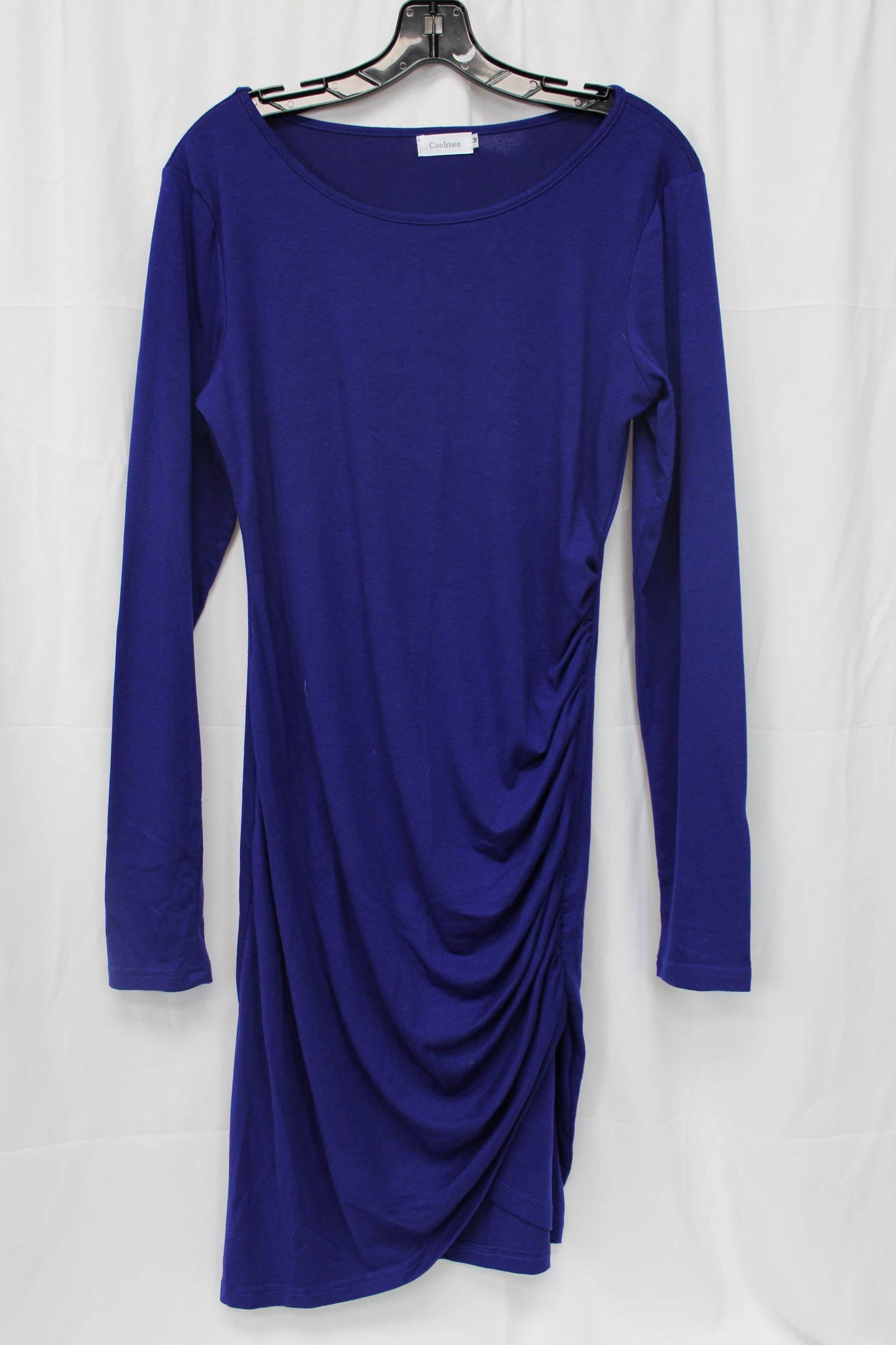 Coolmee Long Sleeve Body-con Dress, Blue, Women’s M