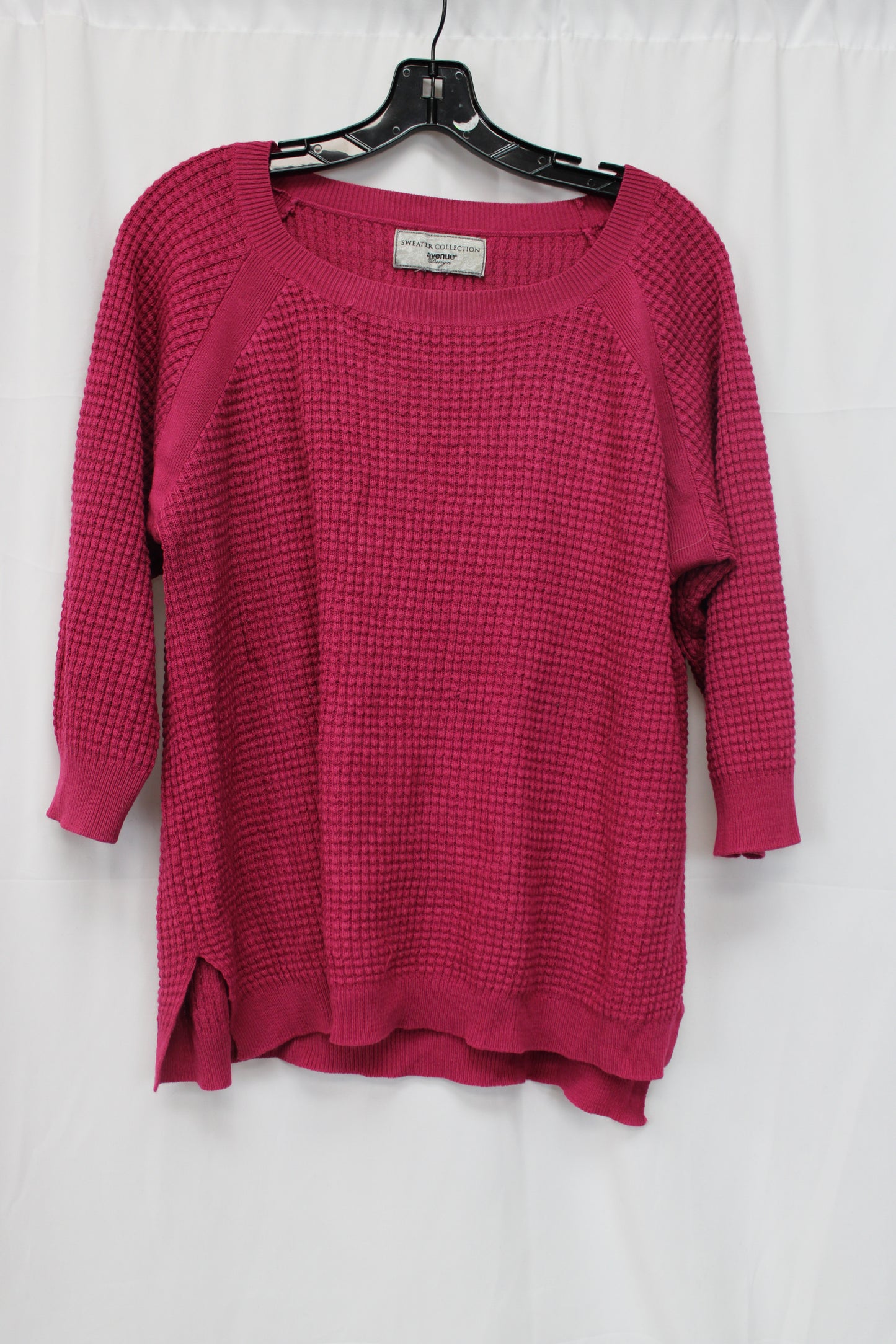 Avenue Design Quarter Length Sleeve Sweater, Pink, Women’s M