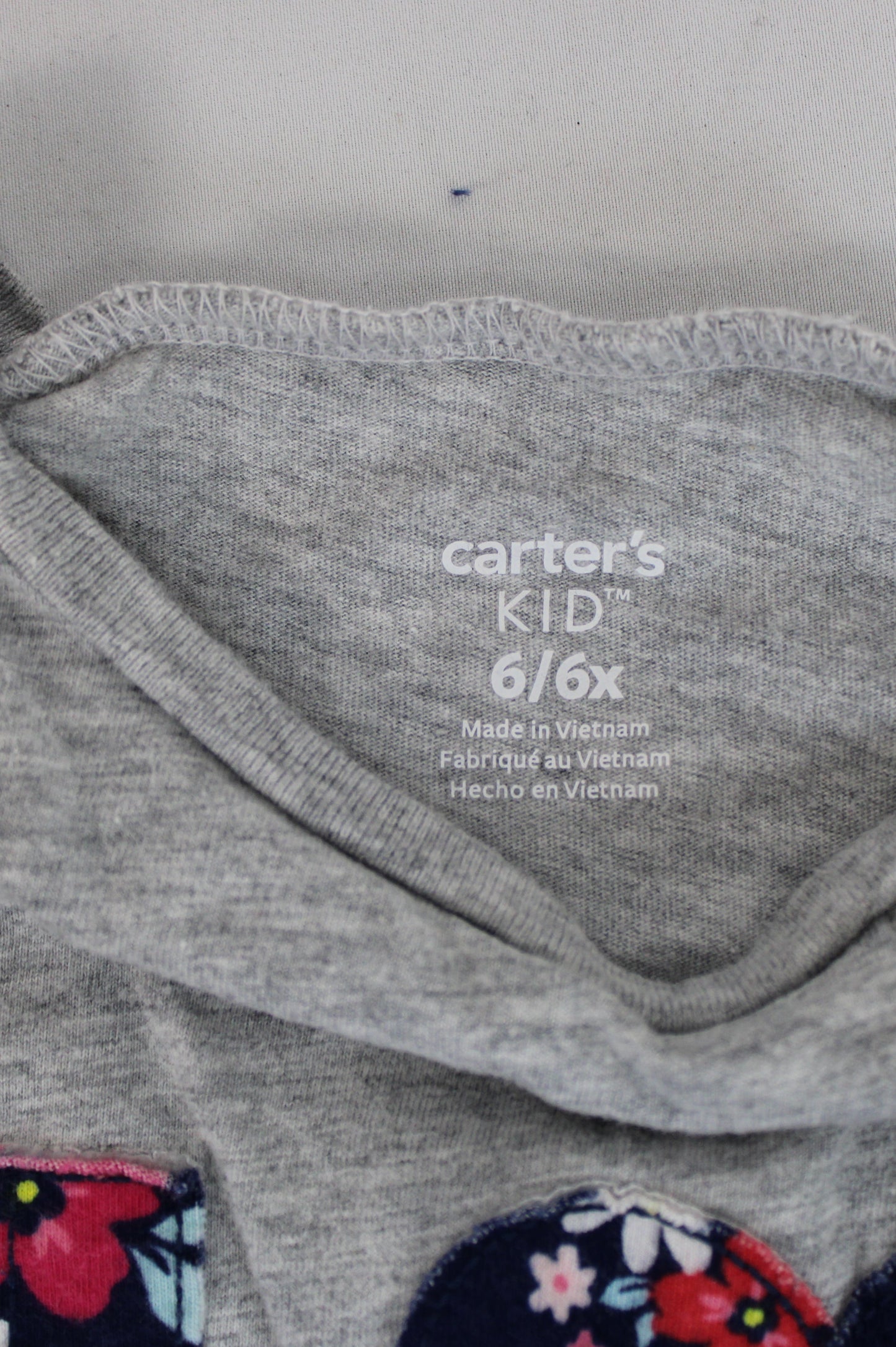 Carter’s Floral Love T-Shirt, Gray, Girls 6