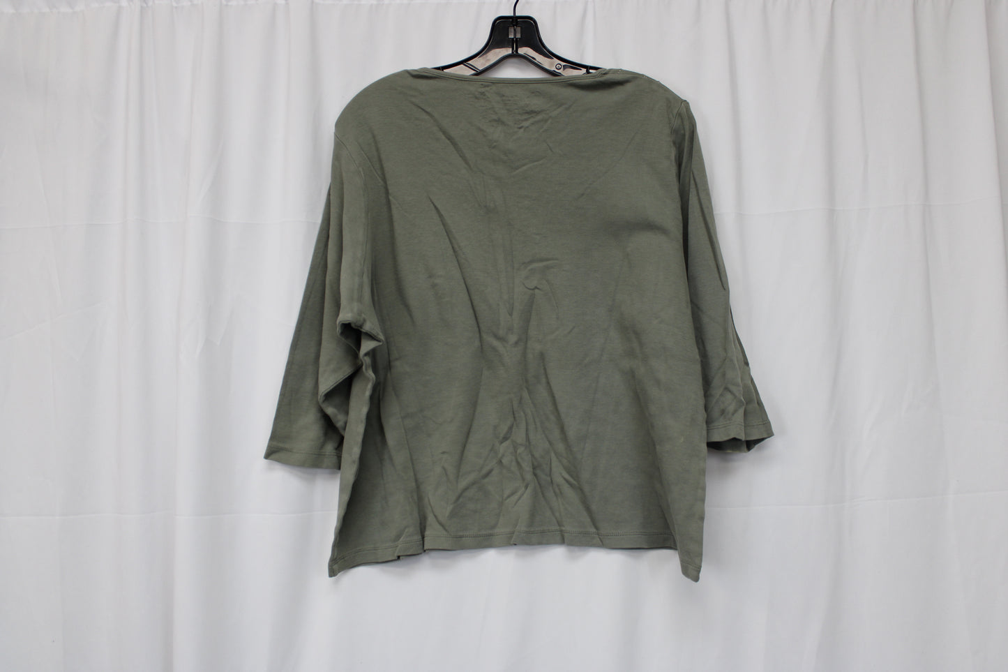 Tan Jay Quarter Length Sleeve Shirt, Green, Women’s S
