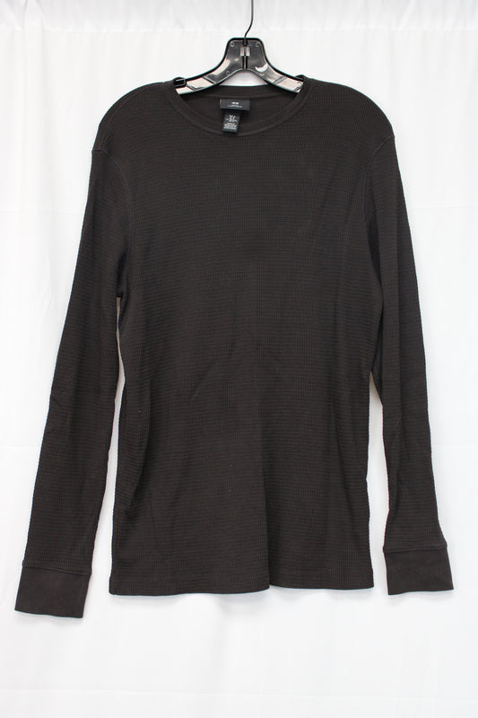 H&M Long Sleeve Thermal T-Shirt, Brown, Men’s M