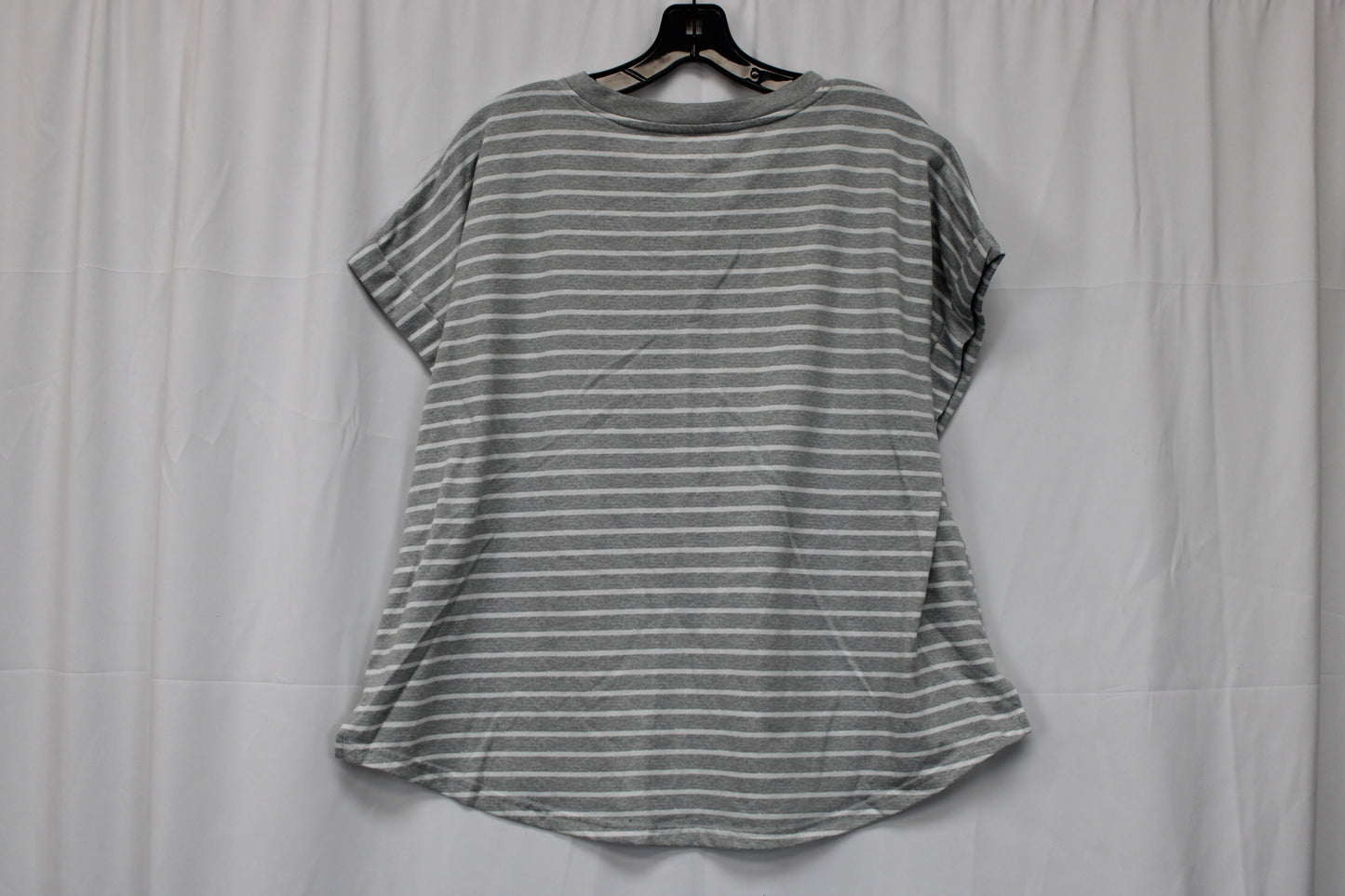 Maurices 24/7 Everyday Striped T-Shirt, Gray/White, Women’s XL