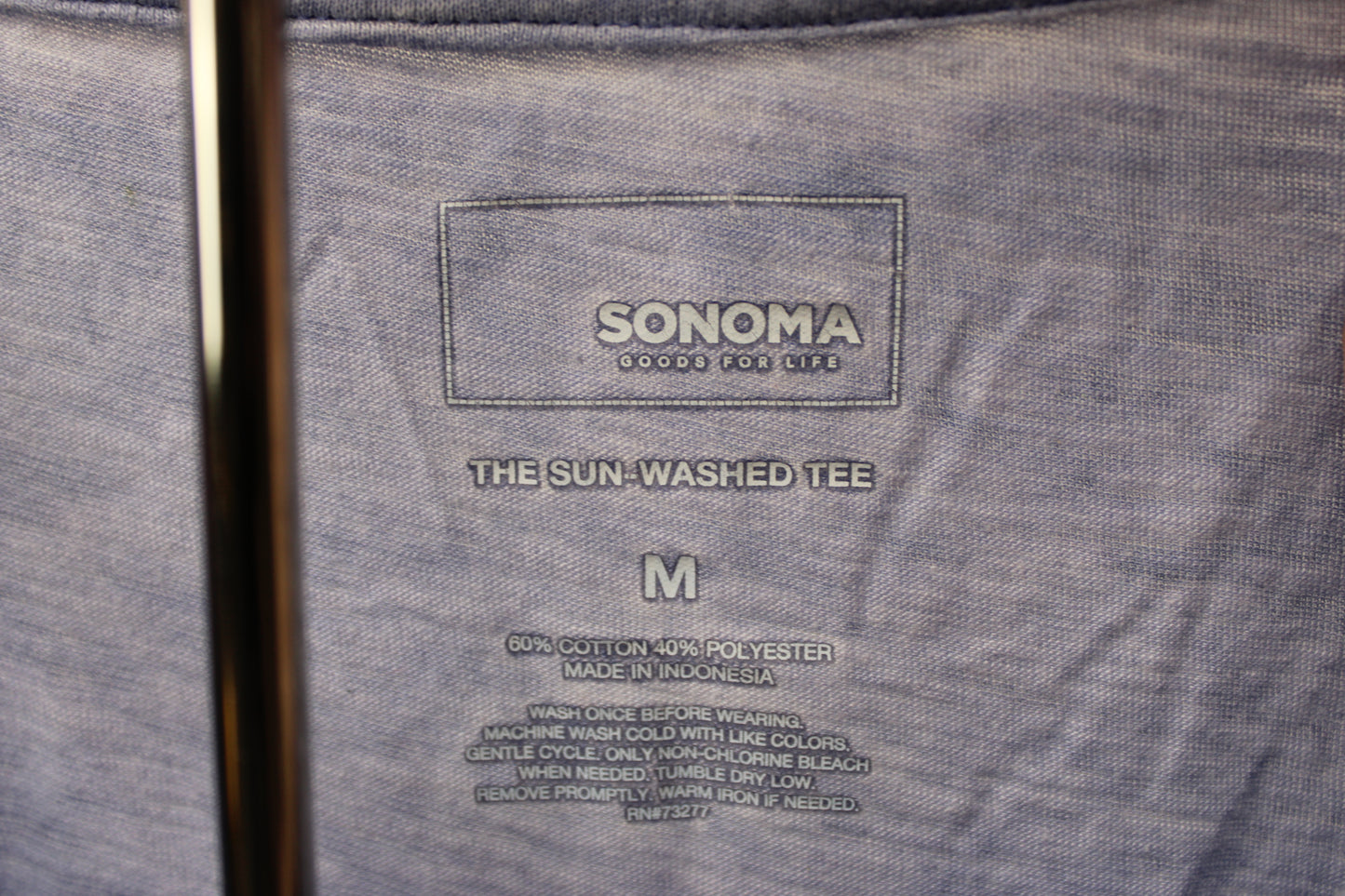 Sonoma Sun Washed Short Sleeve Shirt, Blue, Women’s M