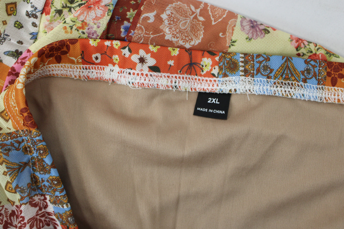 SHIEN Long Patterned Skirt, Multicolor, Women’s XXL