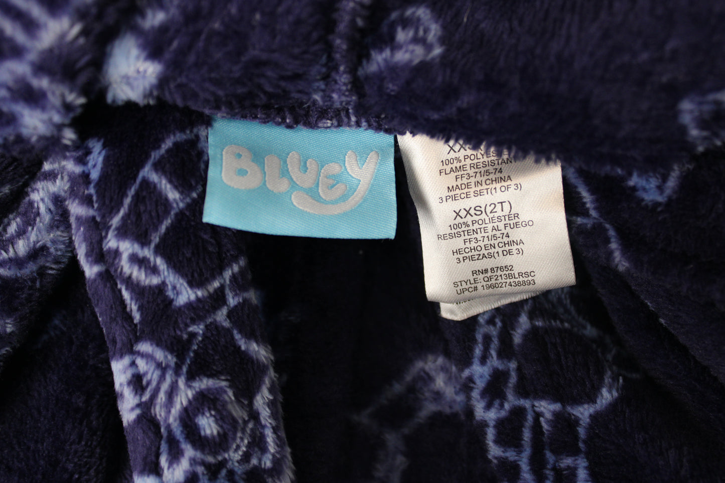 Bluey Long Sleeve Robe, Youth XXS