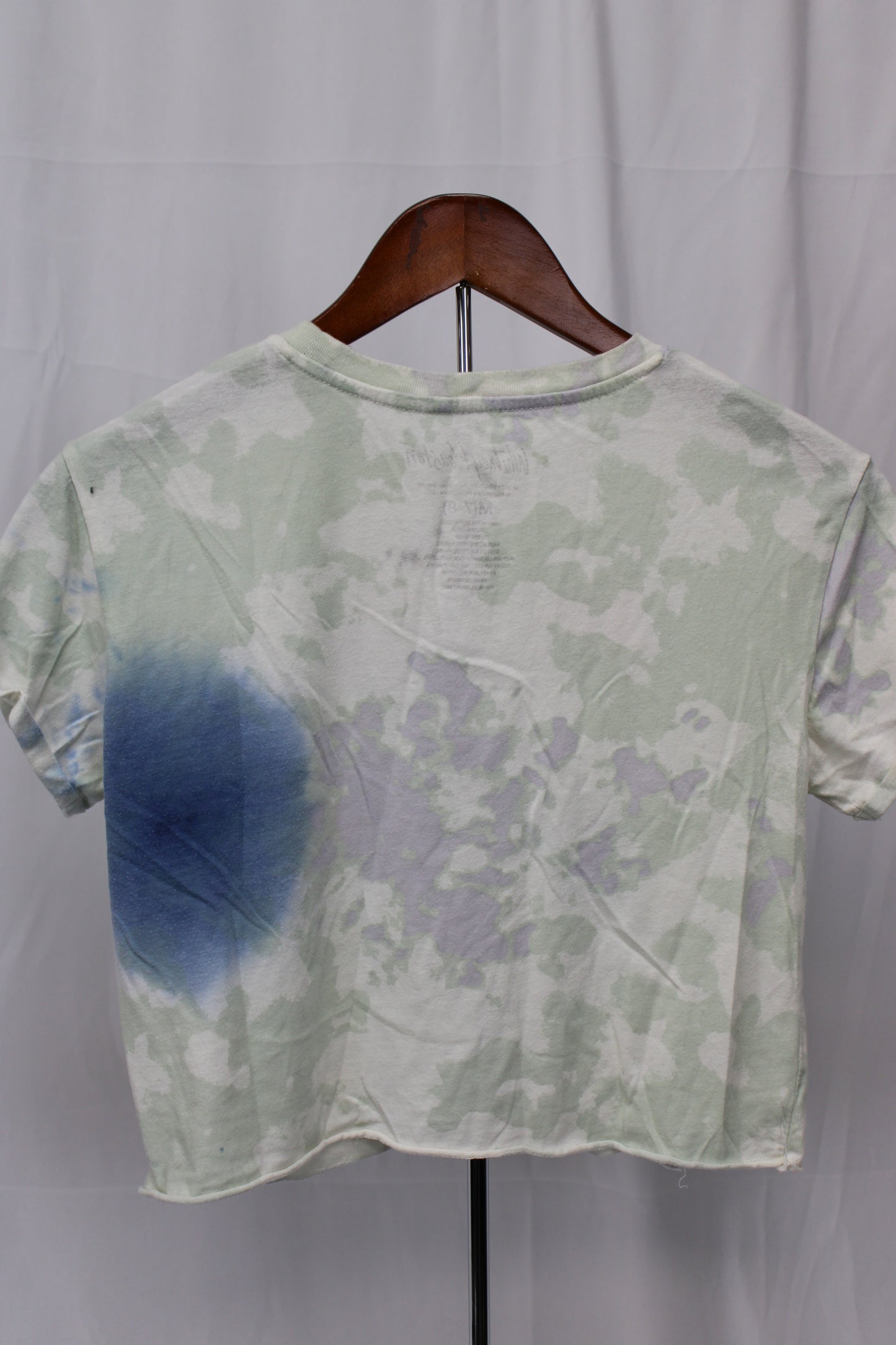 Whitney Houston Tie Dye Cropped Top, Green, Women’s M