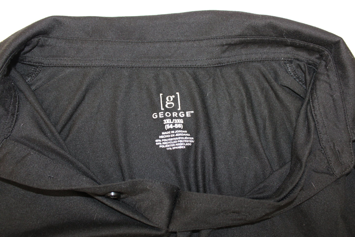 George Short Sleeve Casual Polo, Black, Men’s XXXL