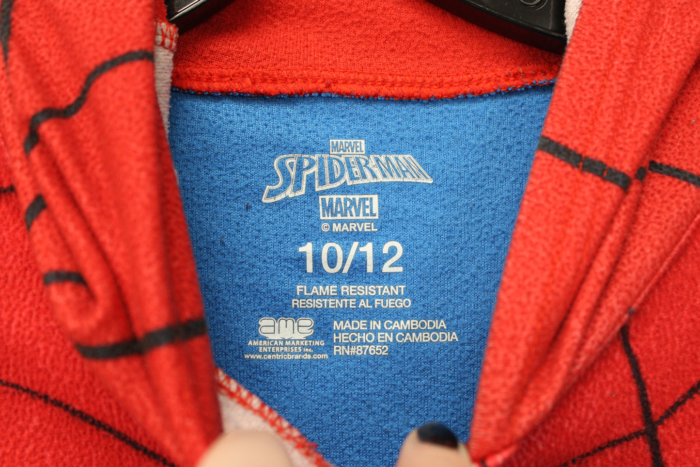 Marvel Spiderman Onesie, Blue/Red, Boys 10/12