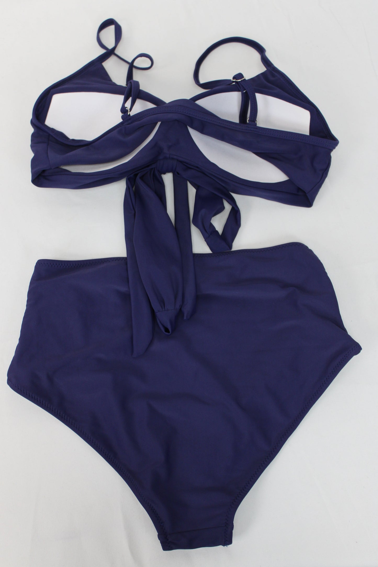 Navy Blue Two Piece Swimsuit Set, Women’s M