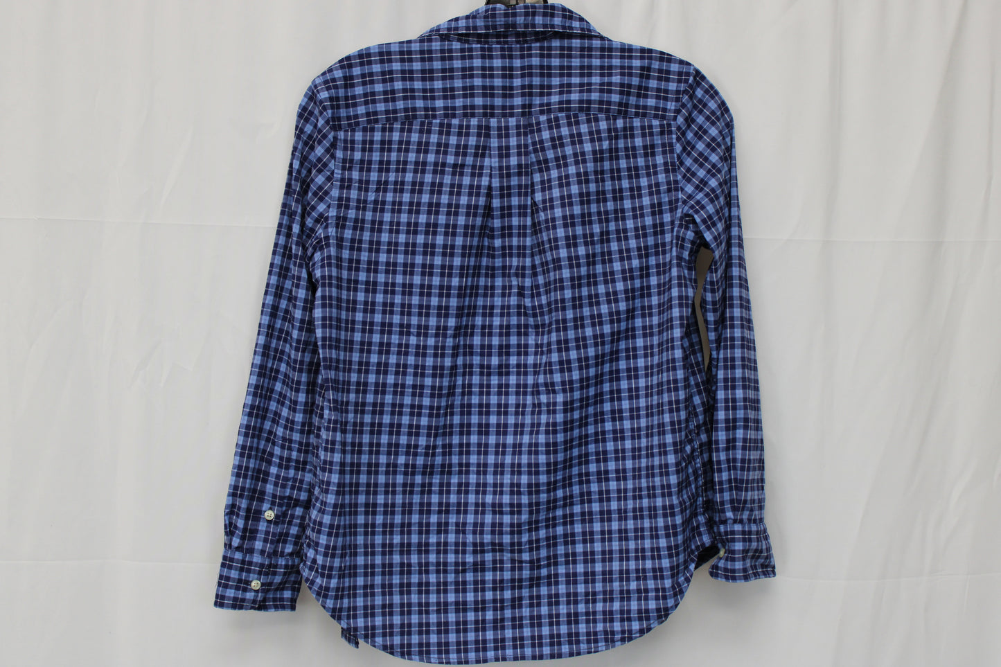 Ralph Lauren Long Sleeve Plaid Button Up, Blue, Youth M
