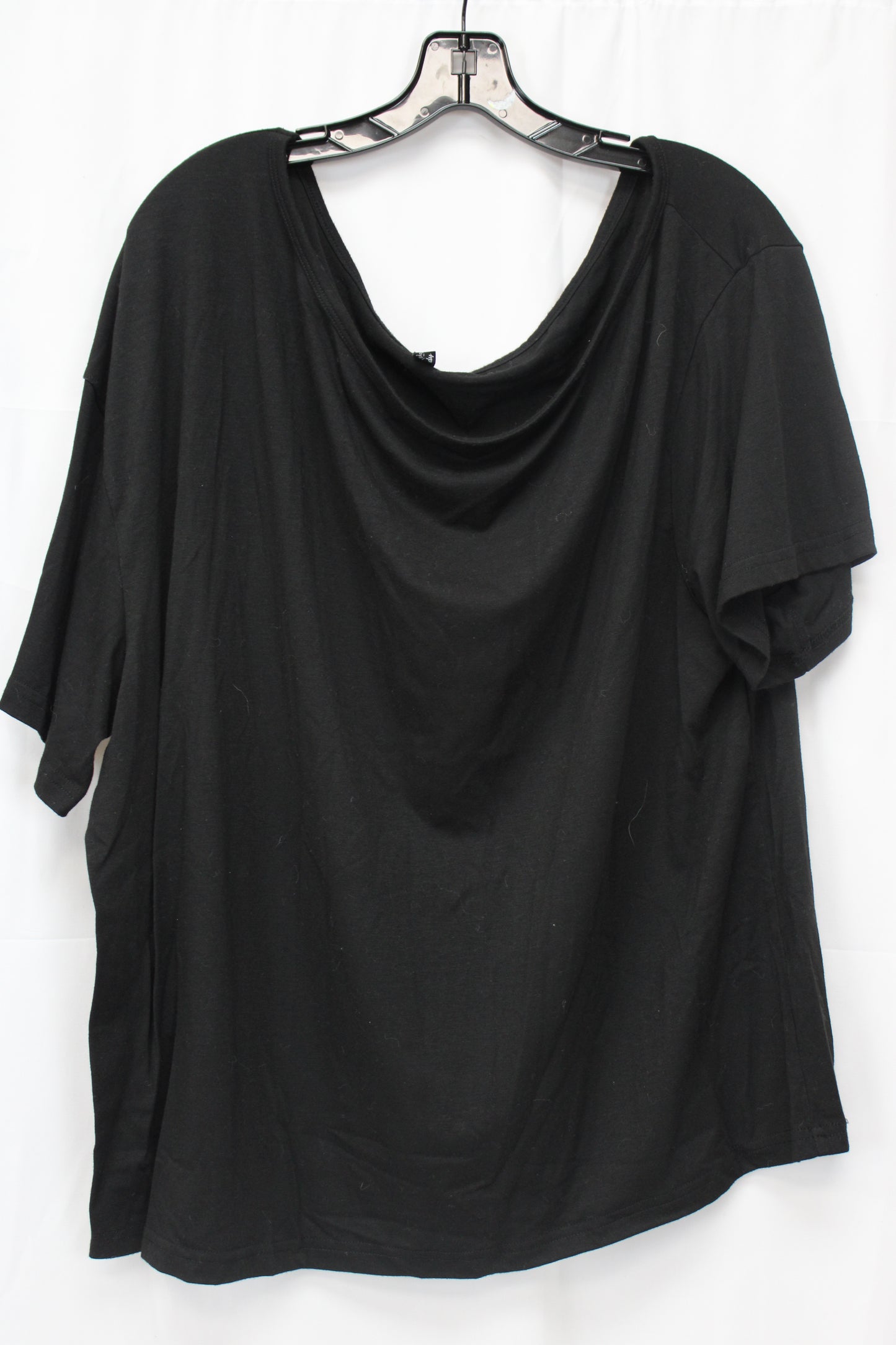 Trendy Queen Short Sleeve Blouse, Black, Women’s L