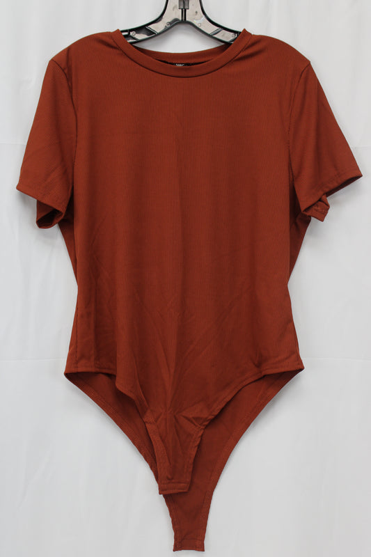 SHIEN Curve Short Sleeve Body Suit, Orange, Women’s XXL