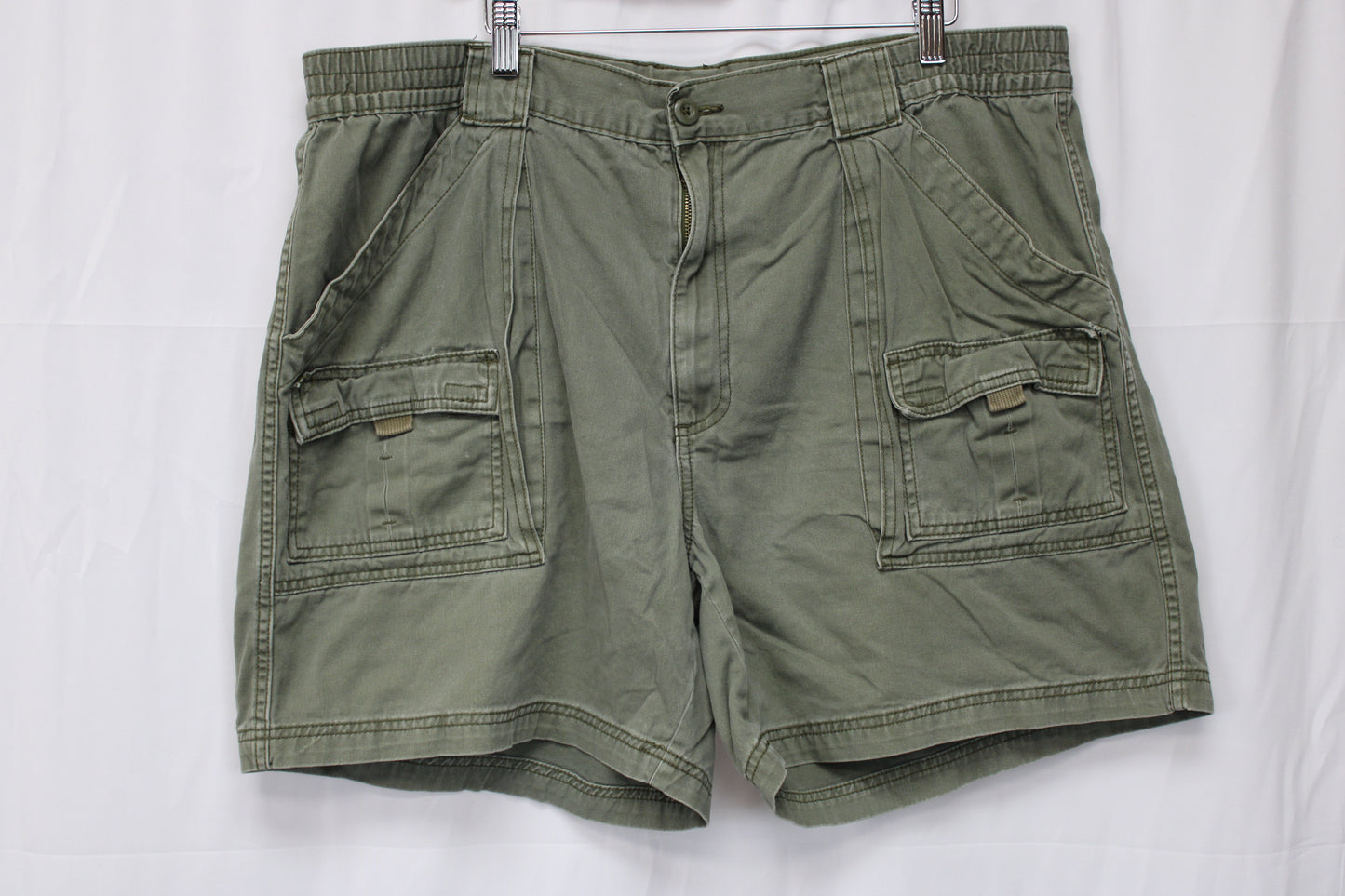St John’s Bay Cargo Shorts, Green, Women’s 42