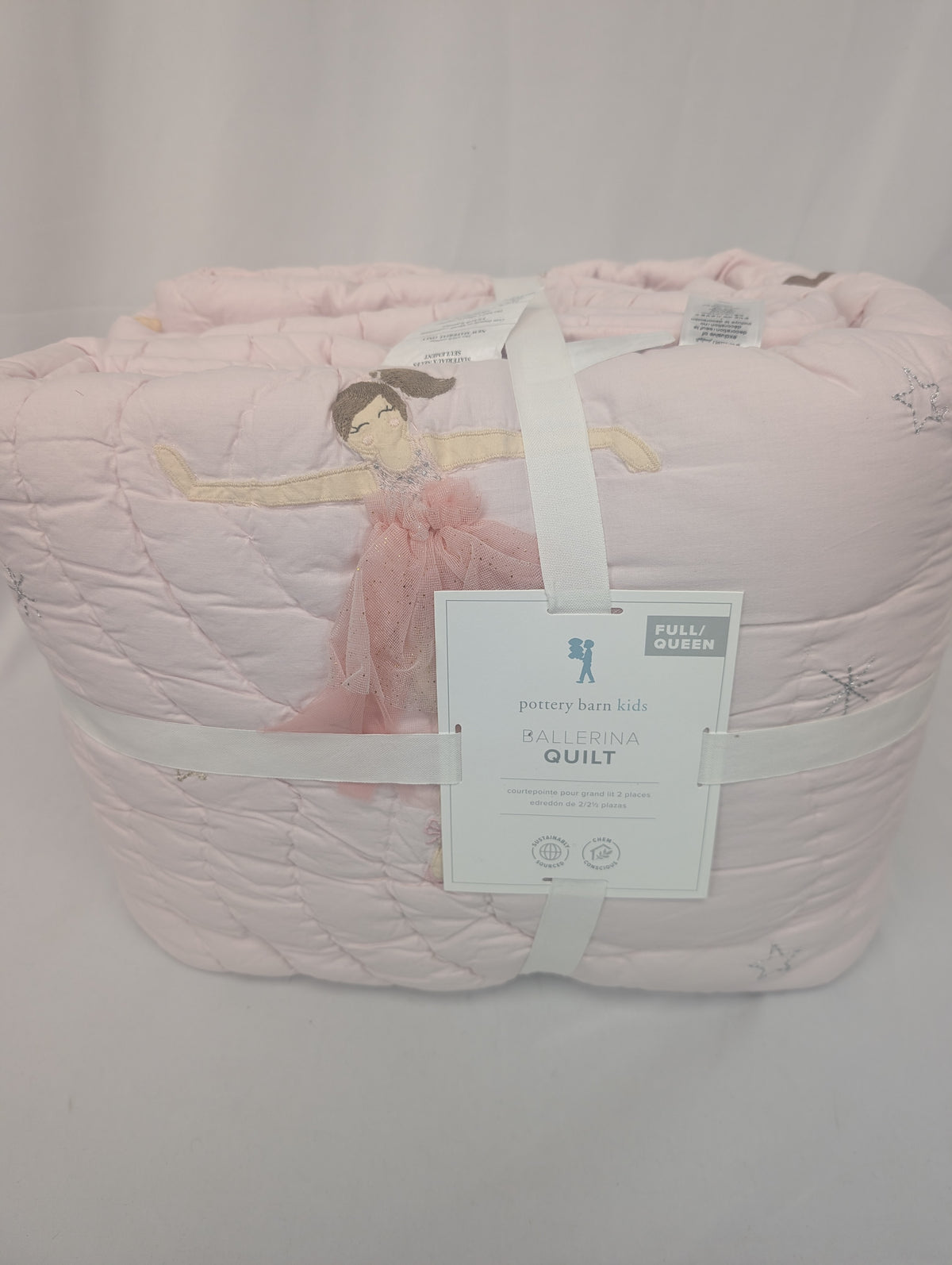 Pottery Barn full/queen ballerina quilt, NWT