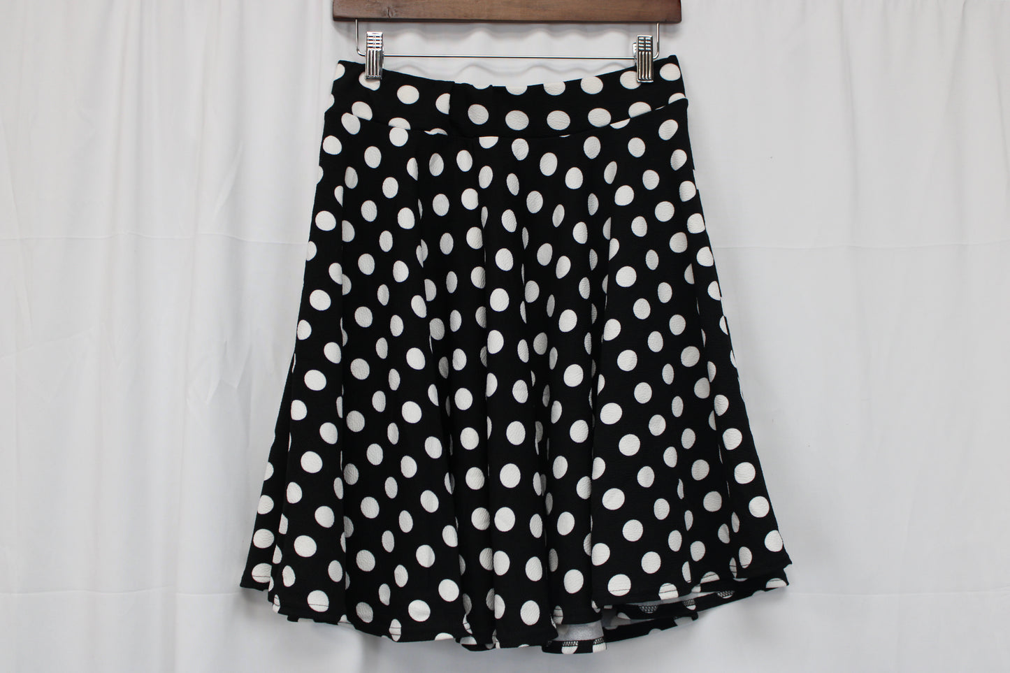 Urban Coco Polka Dot Skirt, Black/White, Women’s L