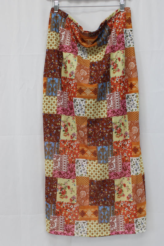 SHIEN Long Patterned Skirt, Multicolor, Women’s XXL
