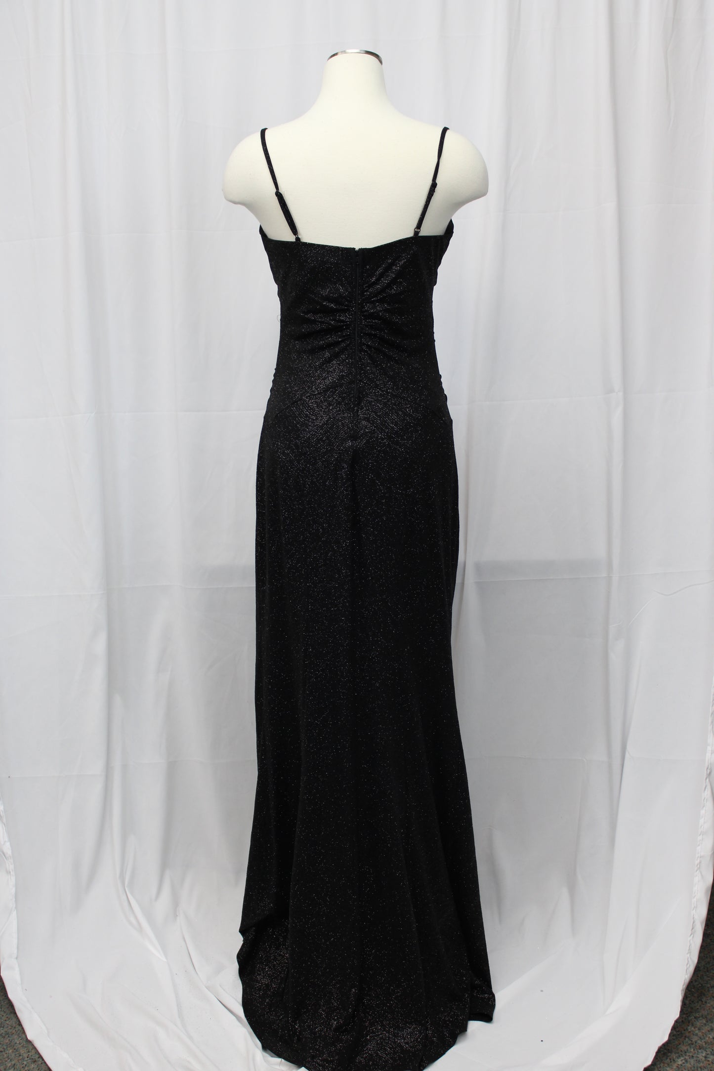 Windsor Glitter Cowl-neck Maxi Dress, Black, Women’s XL