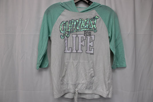 Justice Gymnast For Life Hooded Shirt, Youth L