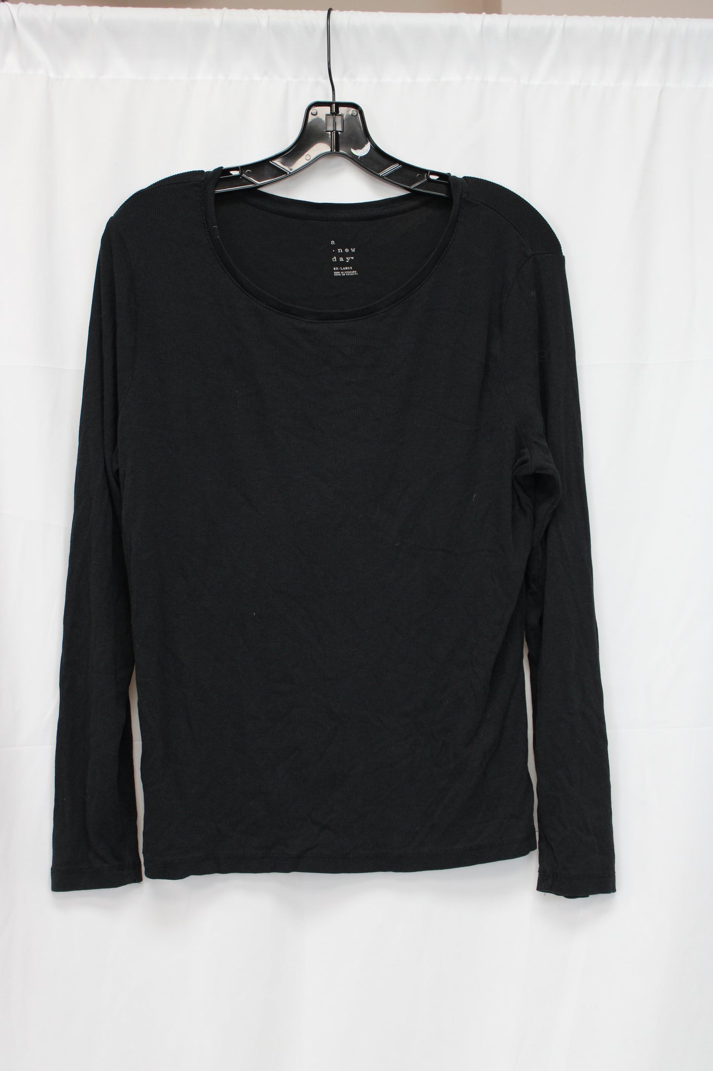 A New Day Long Sleeve Shirt, Black, Women’s L