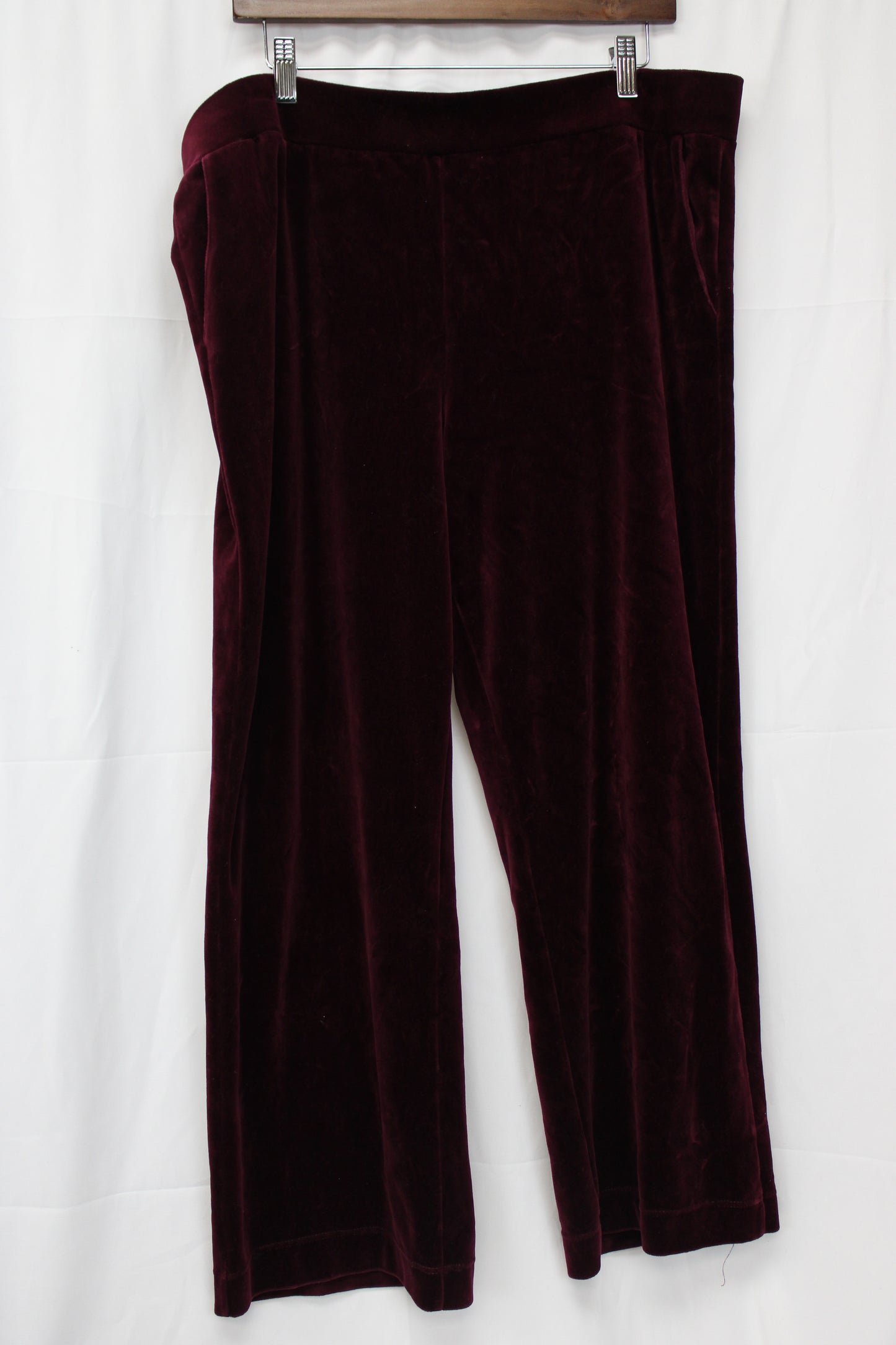 Ralph Lauren Velvet Two Piece Jumpsuit, Red, Women’s XL