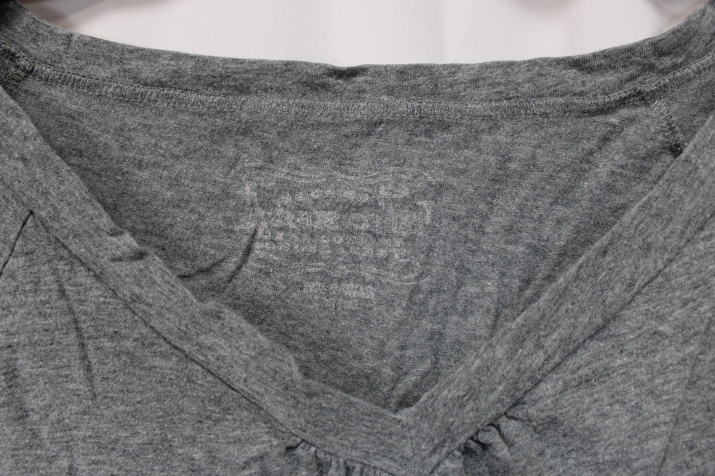 Arizona Jeans Co. Short Sleeve V-Neck Shirt, Gray, Women’s S