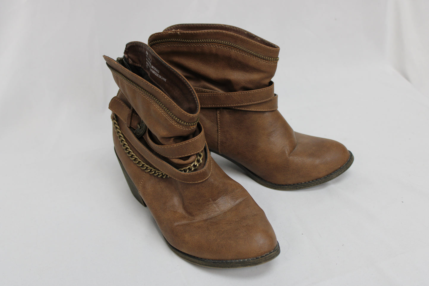 Maurices Zip Up Ankle Boots, Brown, Women’s 9.5