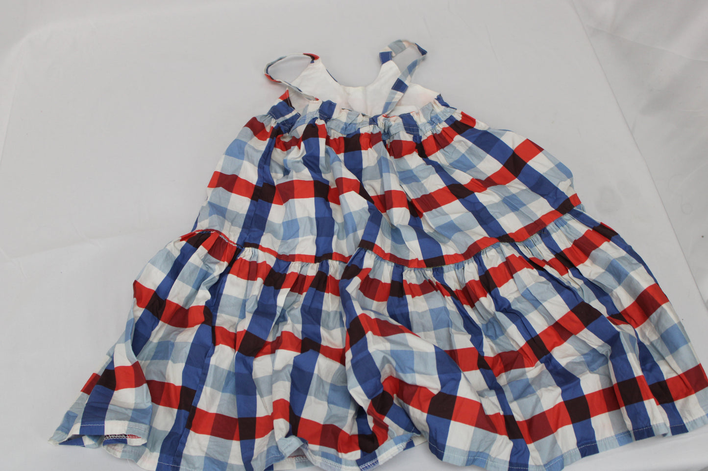 Red White and Blue Plaid Dress, Youth S