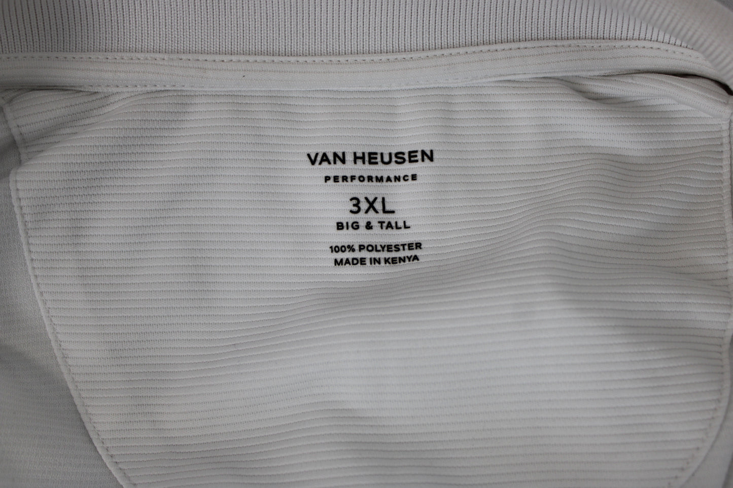 Van Heusen Performance Polo, Big & Tall, White, Mens XXXL