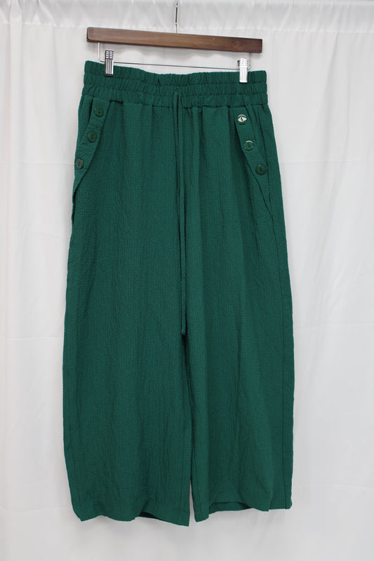SHIEN Flowy Wide Leg Pants, Green, Women’s L